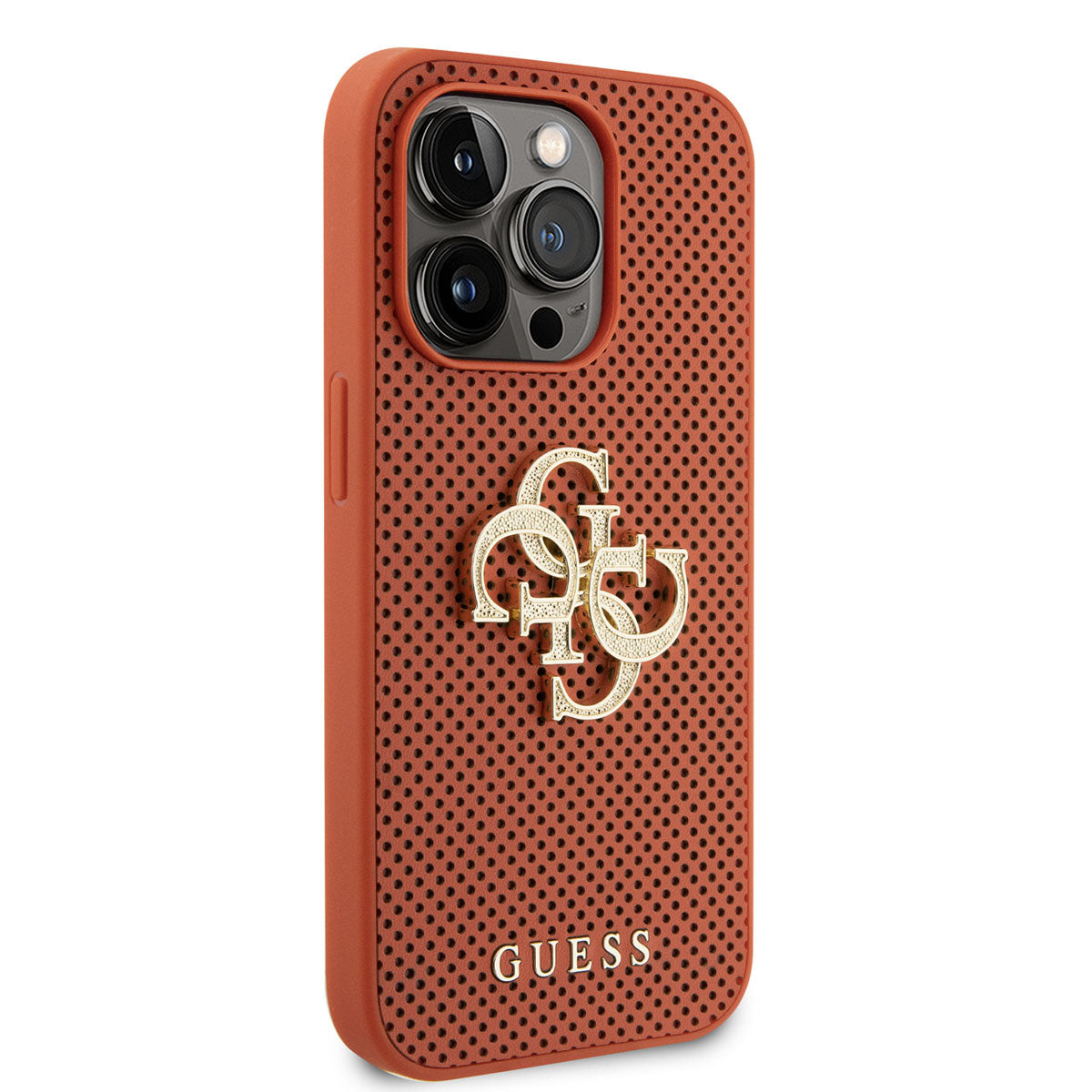 Guess iPhone 15 PRO Backcover - Big 4G Metal Logo - Oranje
