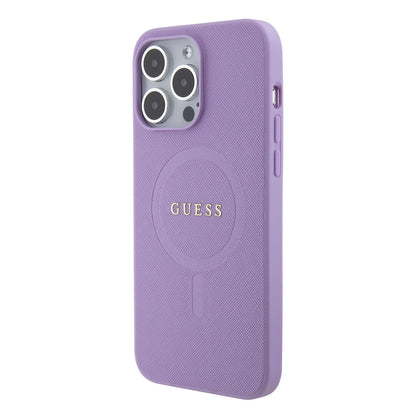 Guess iPhone 15 PRO MAX Backcover - MagSafe - Saffiano - Paars