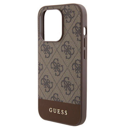 Guess iPhone 15 PRO Backcover - MagSafe - Pu Bottom - Bruin