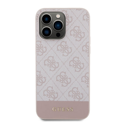 Guess iPhone 15 PRO Backcover - MagSafe - Pu Bottom - Roze
