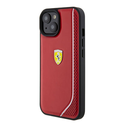Ferrari iPhone 15 Backcover - Reflective - Rood
