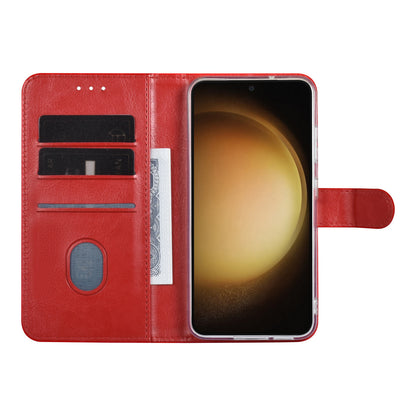 Samsung S24 Bookcase voor 3 pasjes - Magneetsluiting - Rood