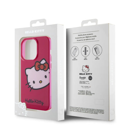 Hello Kitty iPhone 15 PRO MAX Backcover - Kitty Head - Roze