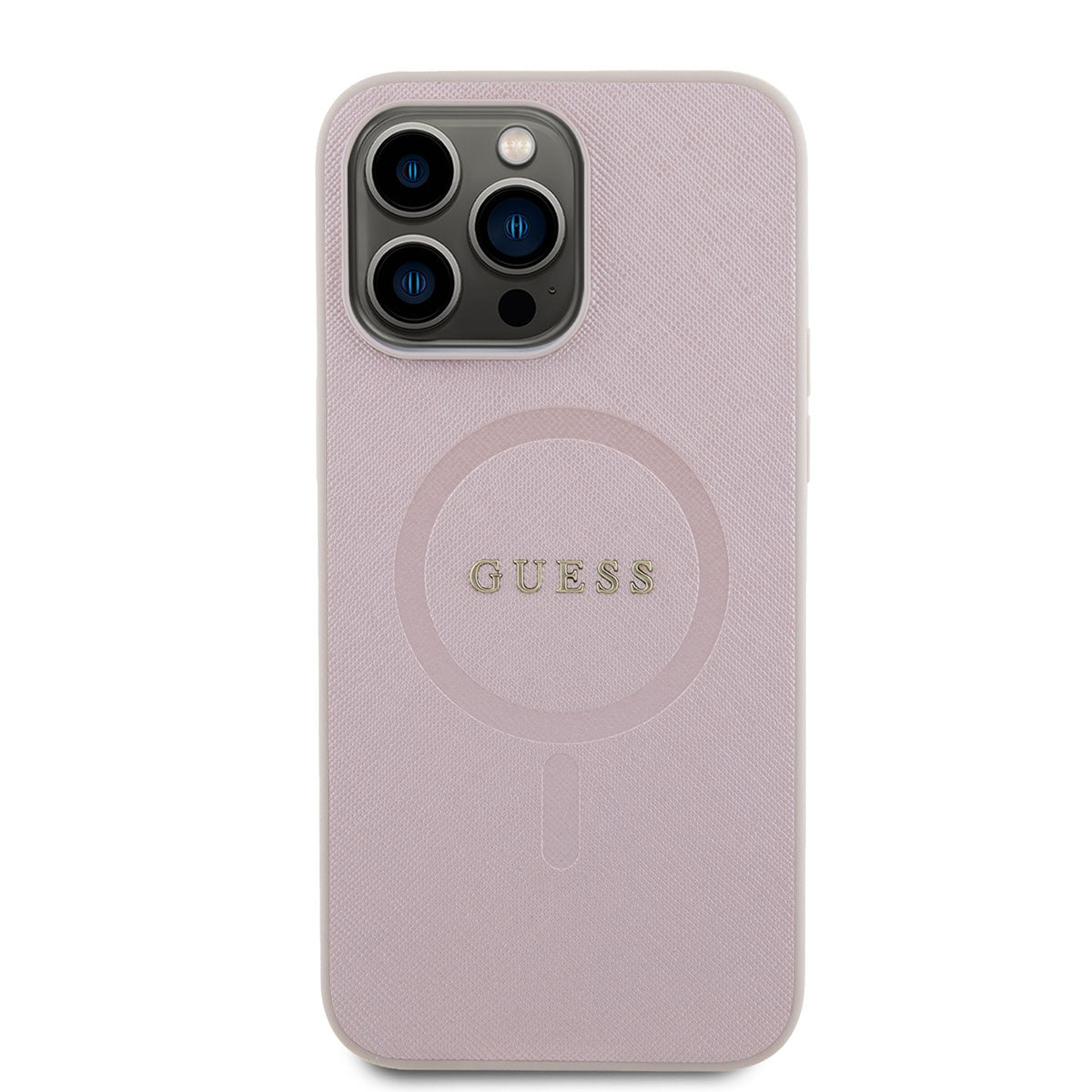 Guess iPhone 15 PRO MAX Backcover - MagSafe - Saffiano - Roze