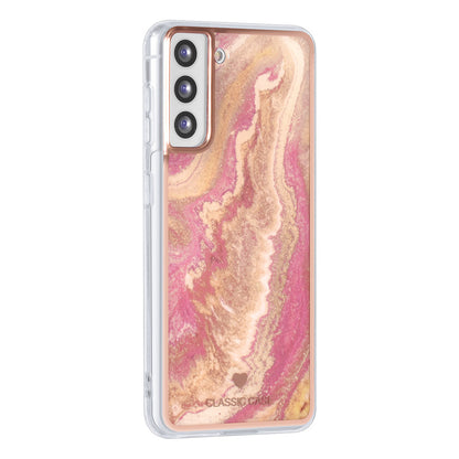 Samsung S21 Backcover - Marmer - Roze