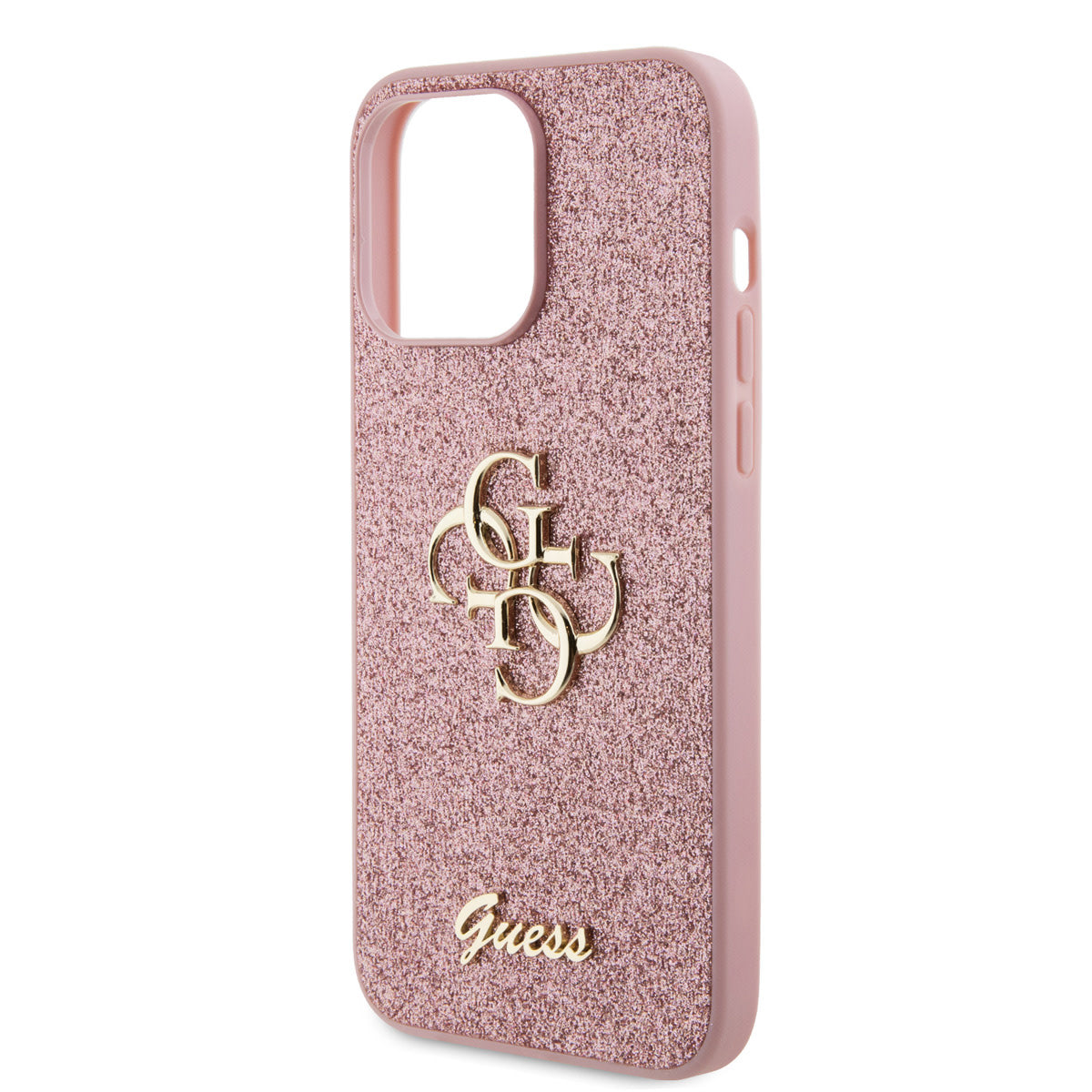 Guess iPhone 15 PRO MAX Backcover - Big 4G - Fixed Glitter - Roze