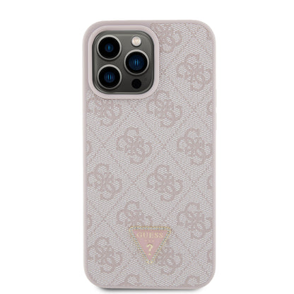 Guess iPhone 15 PRO MAX Backcover 4G Triangle - Strass - Roze