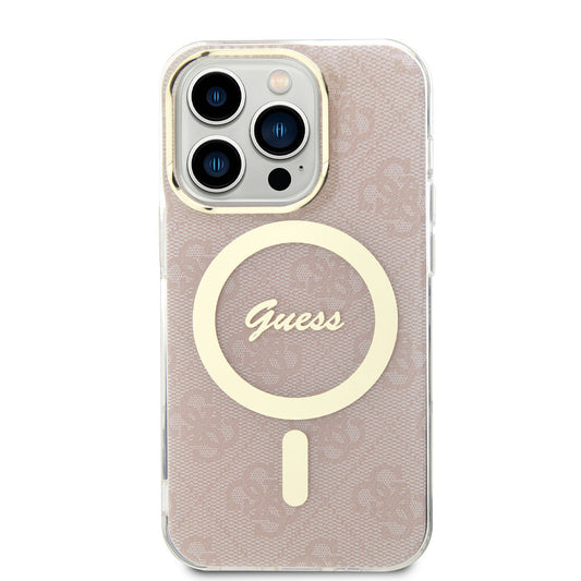 Guess iPhone 15 PRO Backcover - MagSafe - Roze