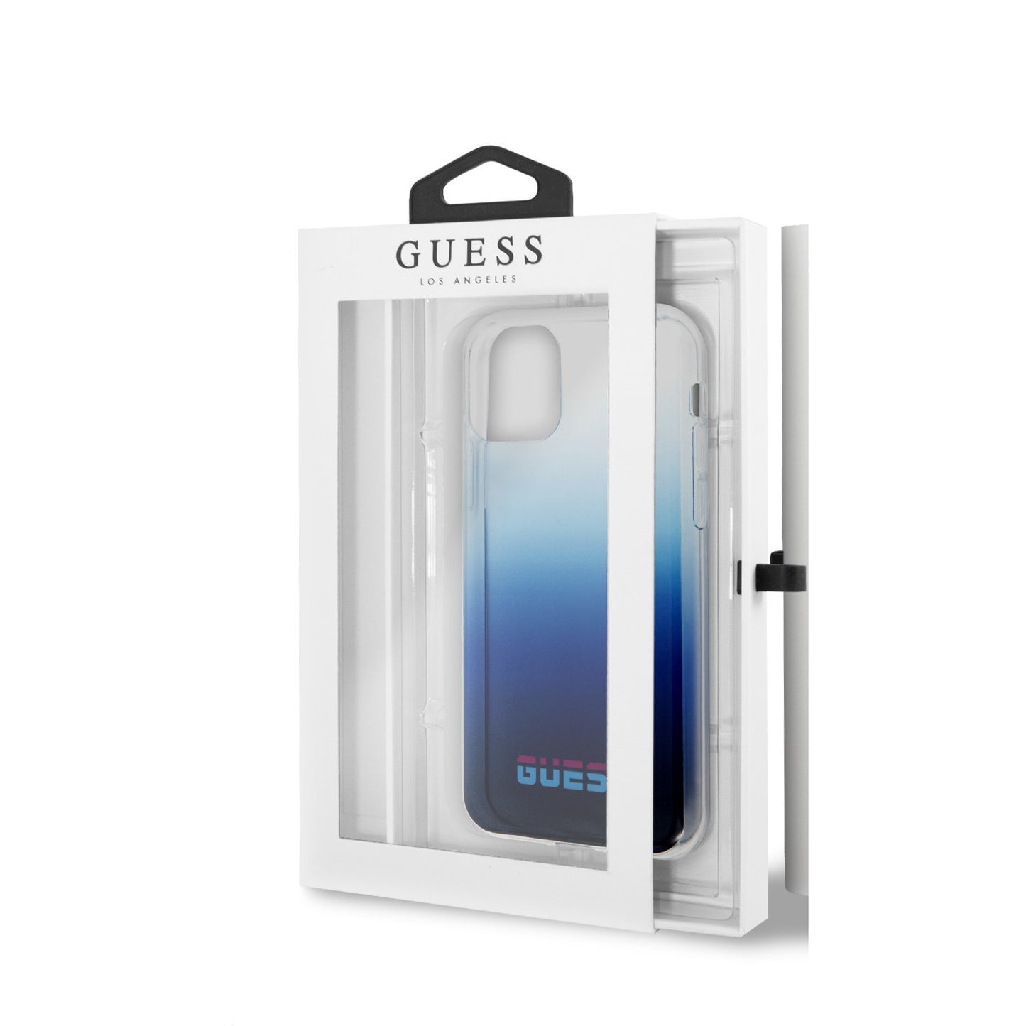 Guess iPhone 11 PRO Backcover - Gradient - California - Transparant Blauw