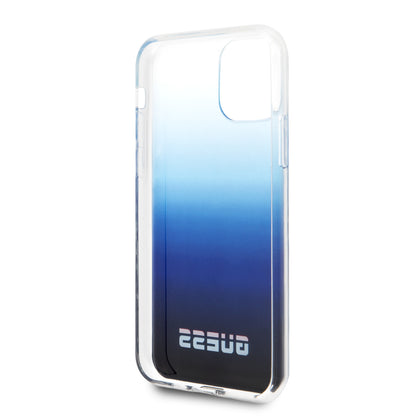 Guess iPhone 11 PRO Backcover - Gradient - California - Transparant Blauw