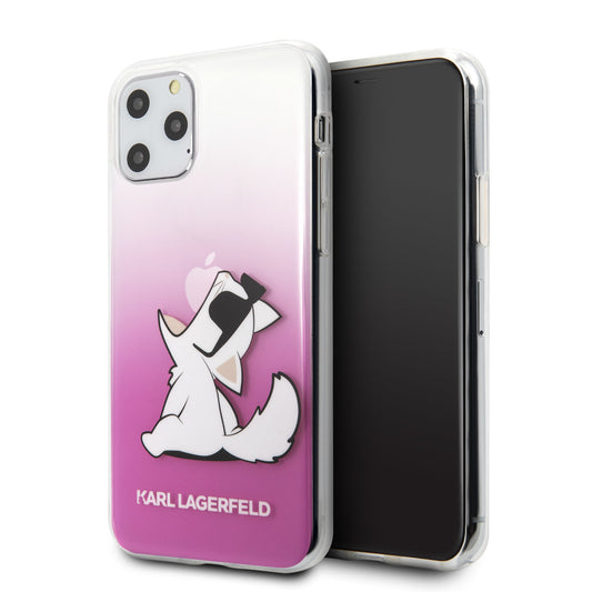 Karl Lagerfeld iPhone 11 PRO Backcover - Choupette - Transparant Roze