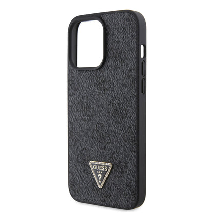Guess iPhone 15 PRO MAX Backcover 4G Triangle - Strass - Grijs