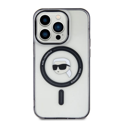 Karl Lagerfeld iPhone 15 PRO Backcover - MagSafe - Ikonik - Transparant