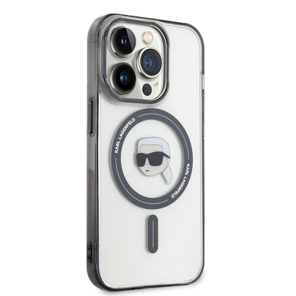 Karl Lagerfeld iPhone 15 PRO Backcover - MagSafe - Ikonik - Transparant