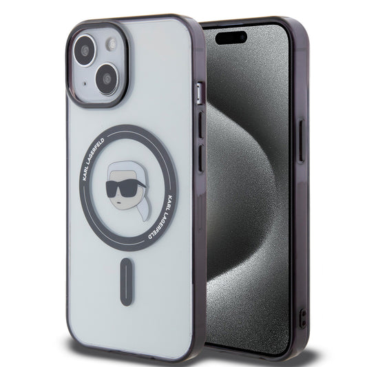 Karl Lagerfeld iPhone 15 Backcover - MagSafe - Ikonik - Transparant