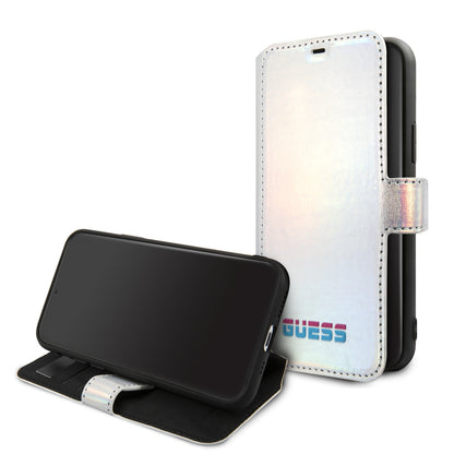 Guess iPhone 11 PRO Bookcase met magneetsluiting - Zilver