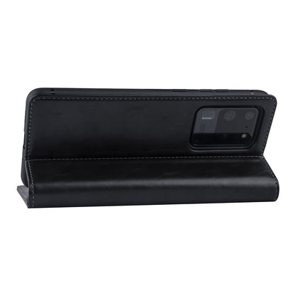 Samsung S20 Ultra Luxe Bookcase met 3 Pasjeshouders - Magneetsluiting - Zwart