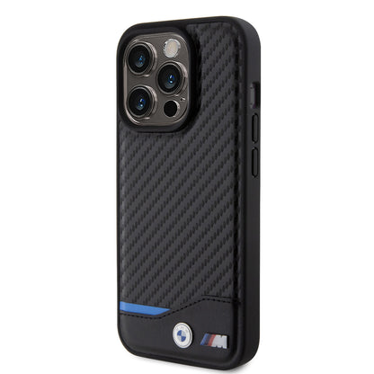 BMW iPhone 15 PRO MAX Backcover - Carbon - Zwart
