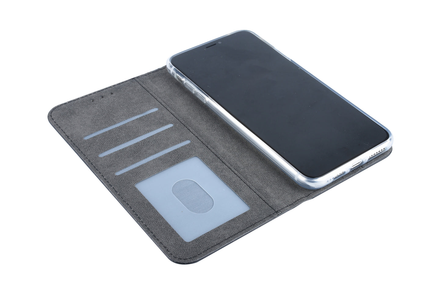 iPhone Xs Max Booktype hoesje - Zwart - Pasjeshouder - Magneetsluiting