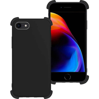 Antishock Backcover voor de iPhone SE (2022/2020) iPhone 8/ iPhone 7 - Zwart