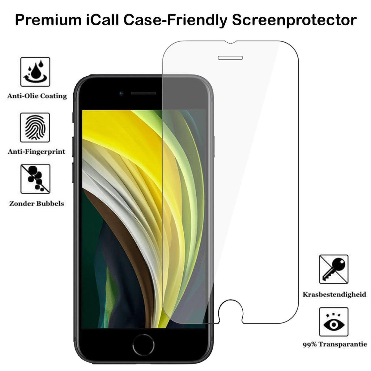 Screenprotector voor iPhone 6Plus/7Plus/8Plus - Transparant