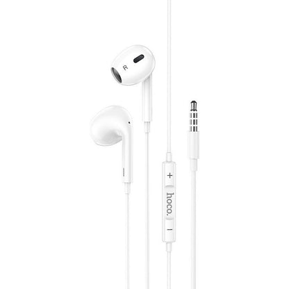 Hoco M1 Max Earphones with Mic - 3,5mm aux jack (White)