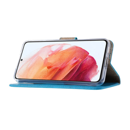 Samsung S22 Plus Bookcase met 3 Pasjeshouders - Magneetsluiting - Blauw