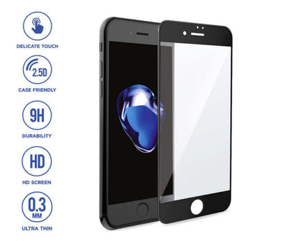 Full Screenprotector voor iPhone 7/8/SE - Transparant - Zwart