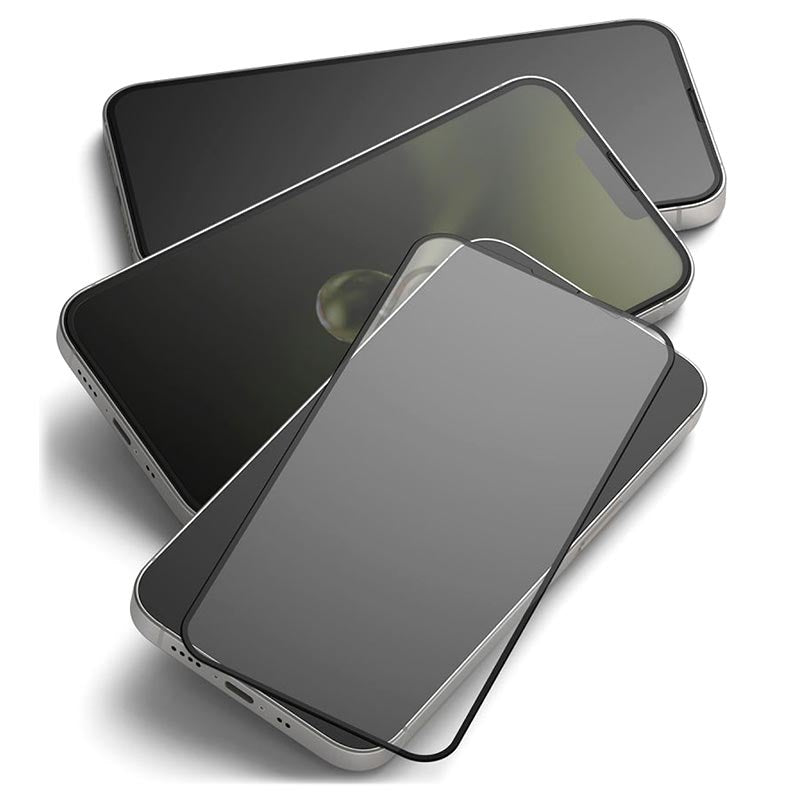Full Screenprotector voor iPhone 13 PRO MAX - Transparant - Zwart