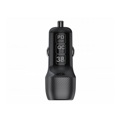 Xssive PD Fast Car Charger Duo 38W - Zwart