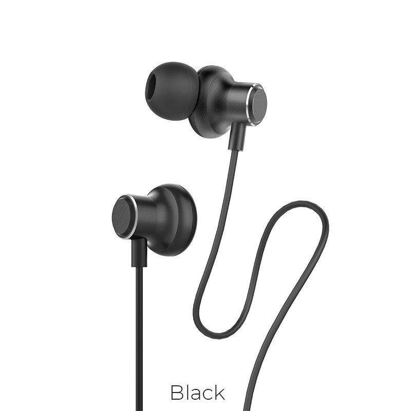Hoco Magic Sound black wired earphones with microphone