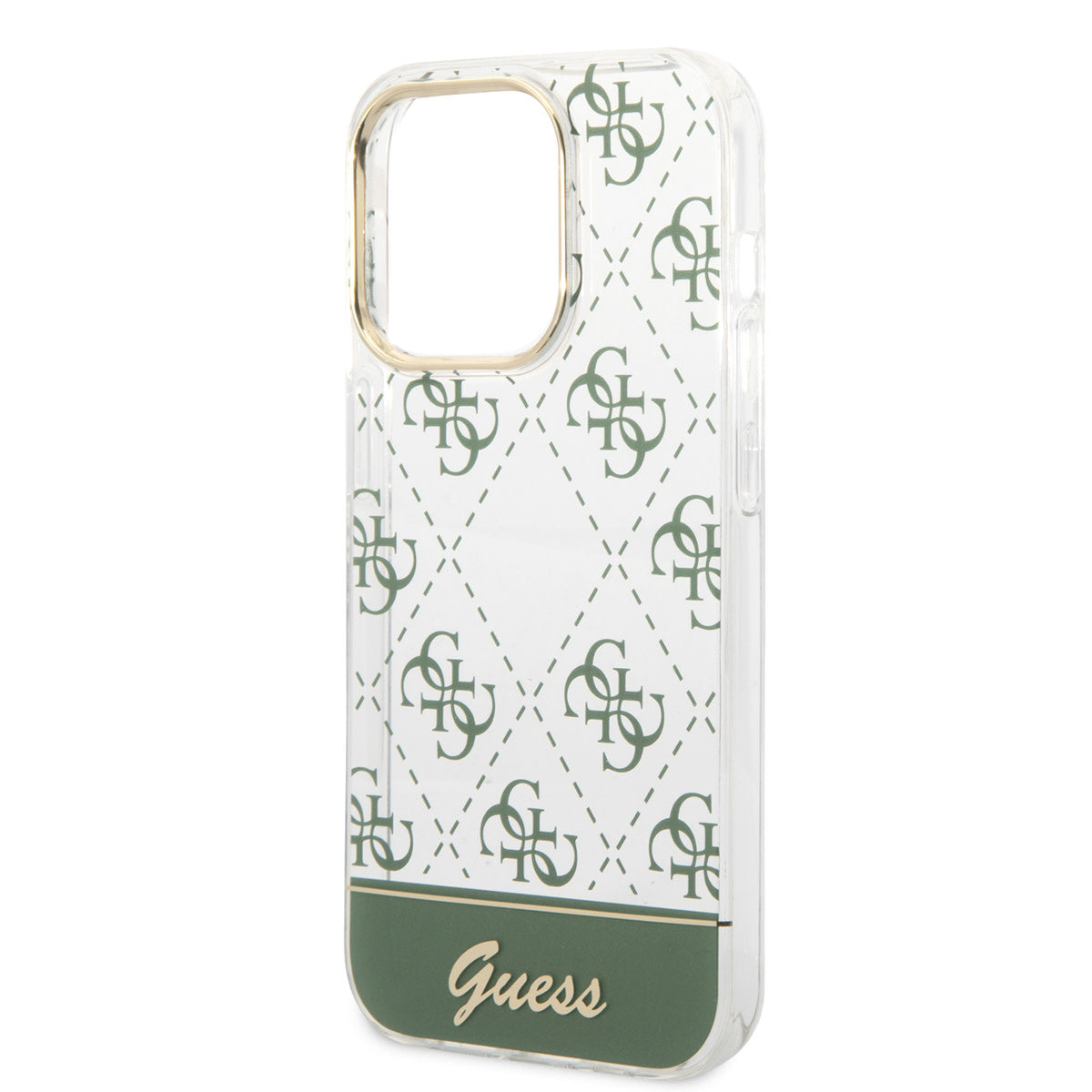 Guess iPhone 14 Pro Max Backcover - 4G Pattern Script - Groen