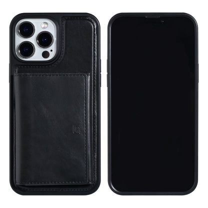 iPhone 13 PRO MAX - 2 in 1 Back Cover & Afneembare kaarthouder - Zwart