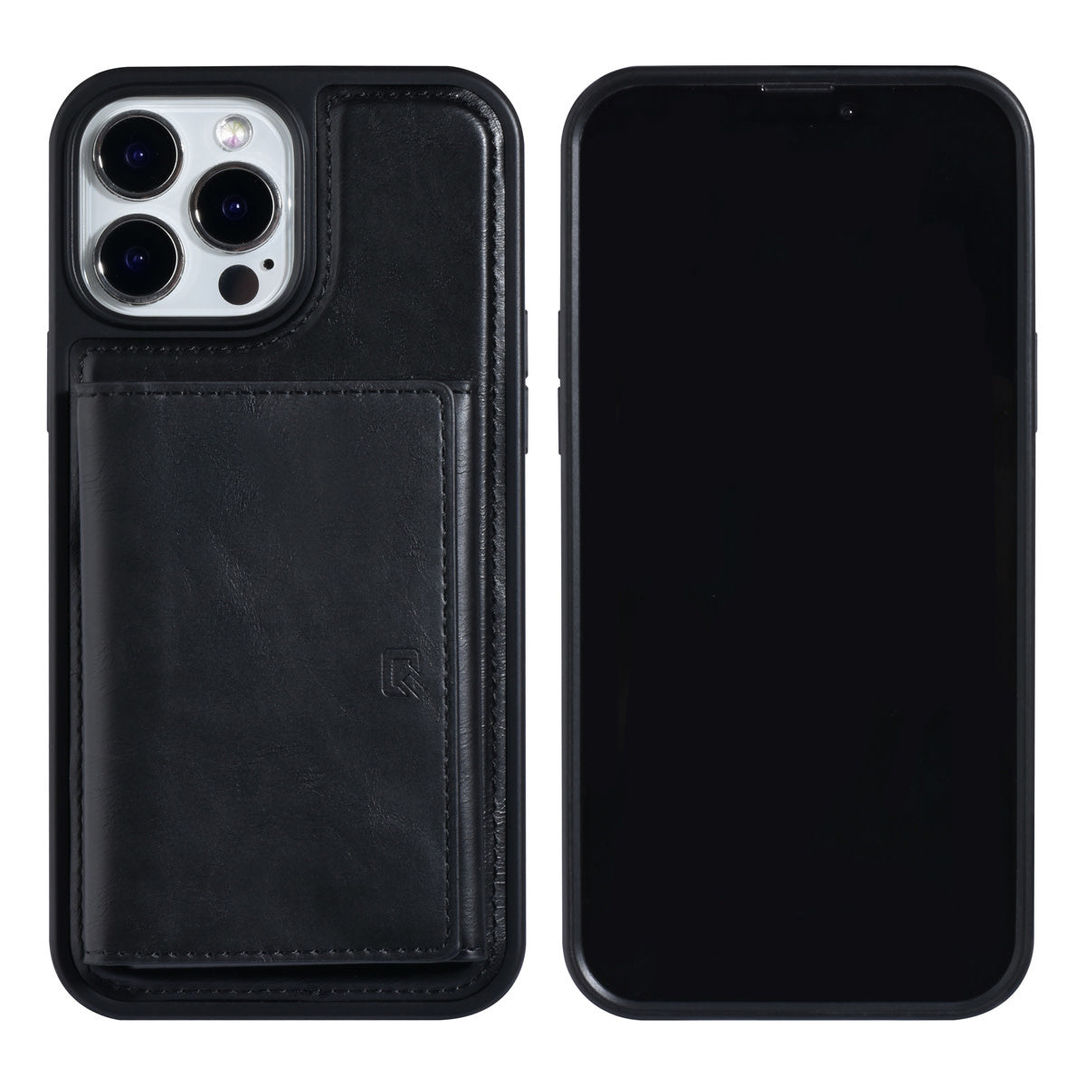 iPhone 14 PRO MAX - 2 in 1 Back Cover & Afneembare kaarthouder - Zwart