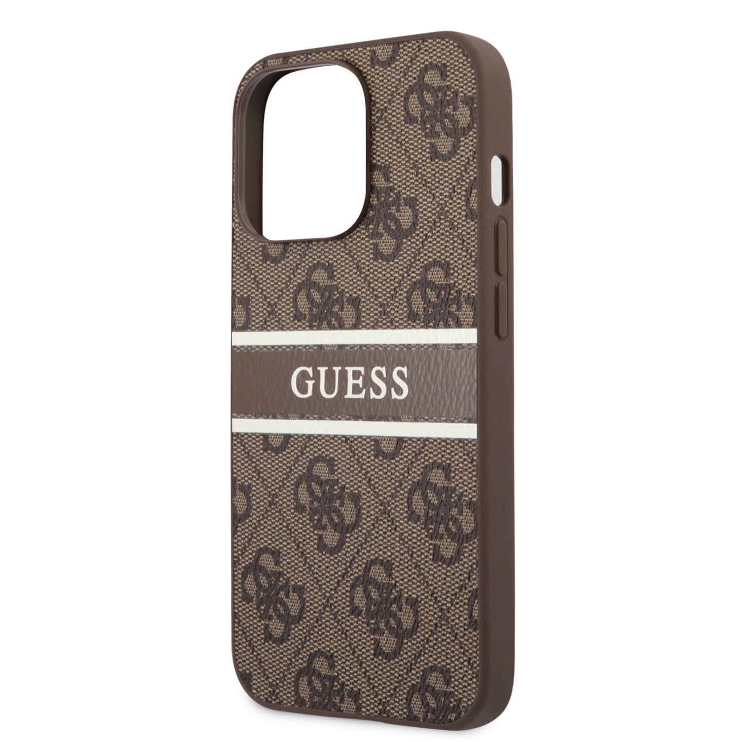 Guess iPhone 13 PRO Backcover - Brown Stripe - Bruin