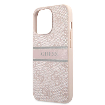 Guess iPhone 13 PRO Backcover - Pink Stripe - Roze