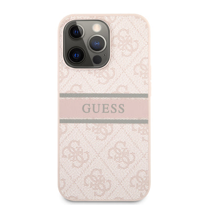 Guess iPhone 13 PRO MAX Backcover - Pink Stripe - Roze