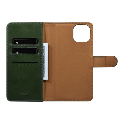 iPhone 14 Luxe Bookcase magnetisch uitneembaar 2-in-1 - Groen