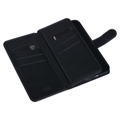 iPhone 14 PLUS Luxe Bookcase voor 9 pasjes - Magneetsluiting - Zwart