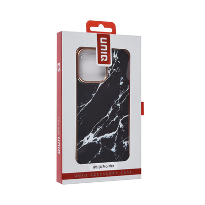 iPhone 14 Pro Max Backcover - Marmer - Zwart