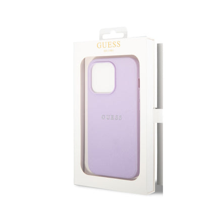 Guess iPhone 14 Pro Backcover - Saffiano - Paars