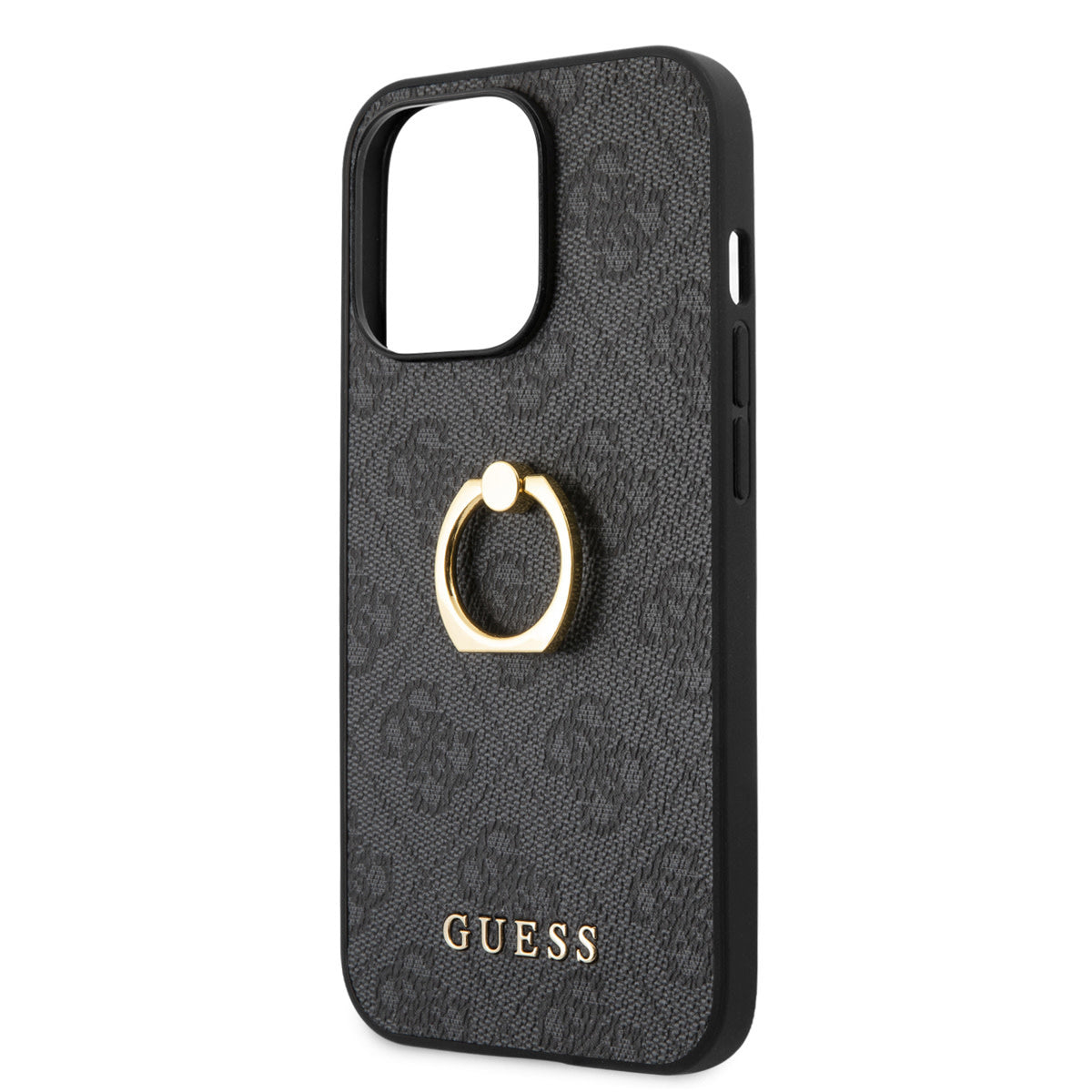 Guess iPhone 14 Pro Max Backcover - Met Ringhouder - Grijs
