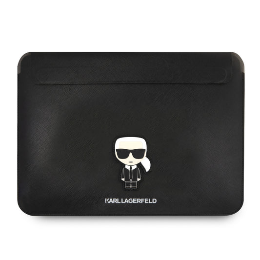 Karl Lagerfeld 14 Inch Laptop- en Tablet-Sleeve - Saffiano Ikonik - Zwart