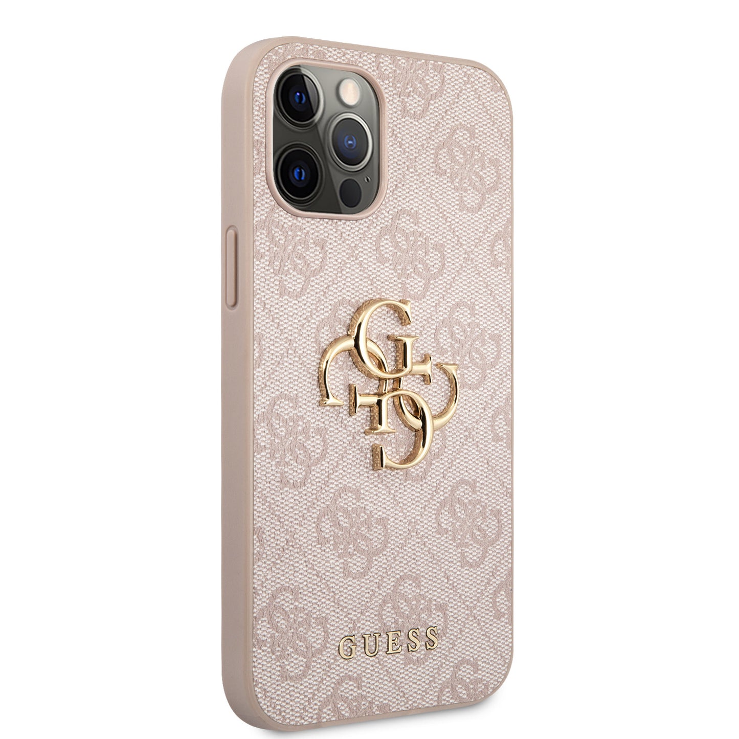 Guess iPhone 12 PRO MAX Backcover - Gold 4G Logo - Roze