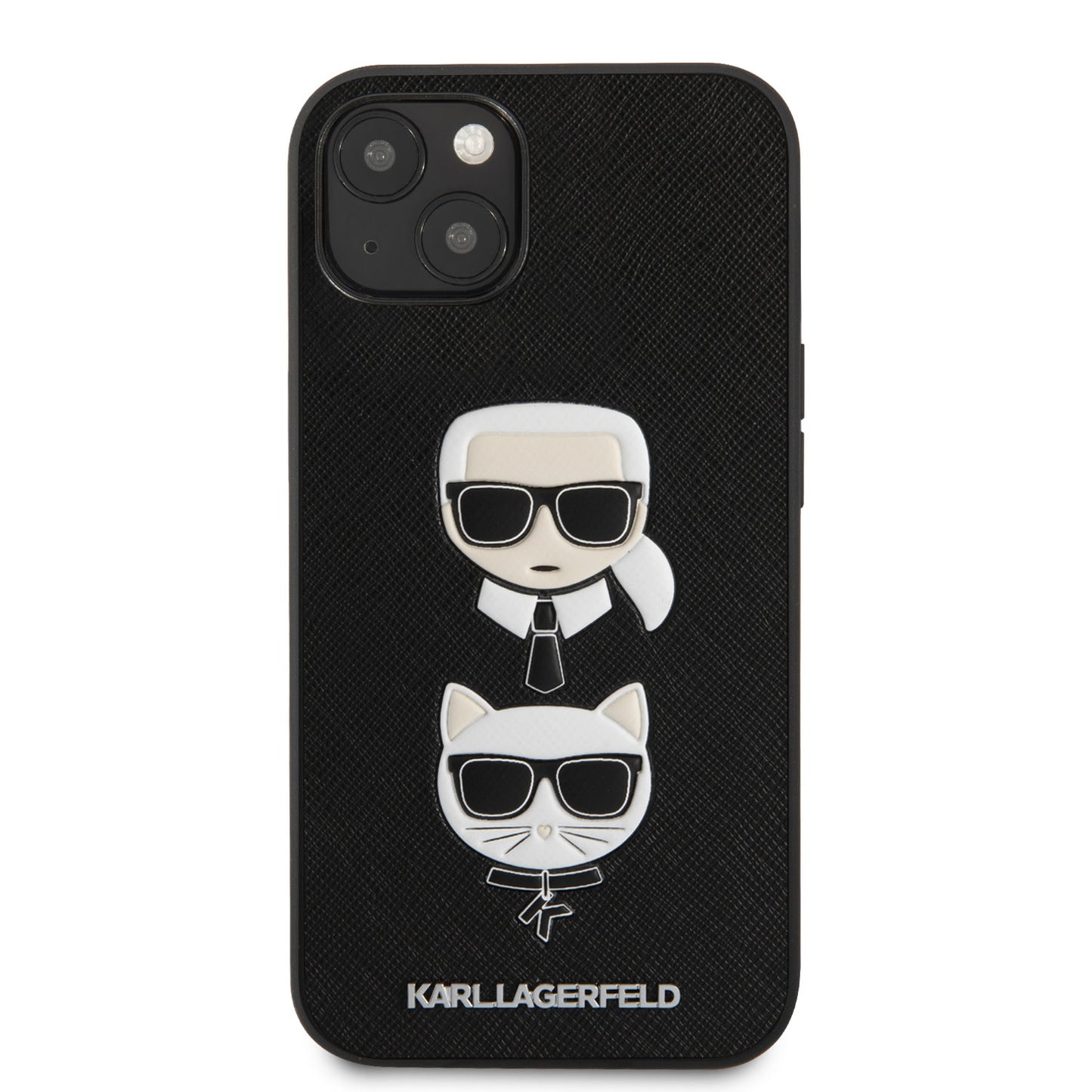 Karl Lagerfeld iPhone 13 Mini Backcover - Karl & Choupette - Zwart