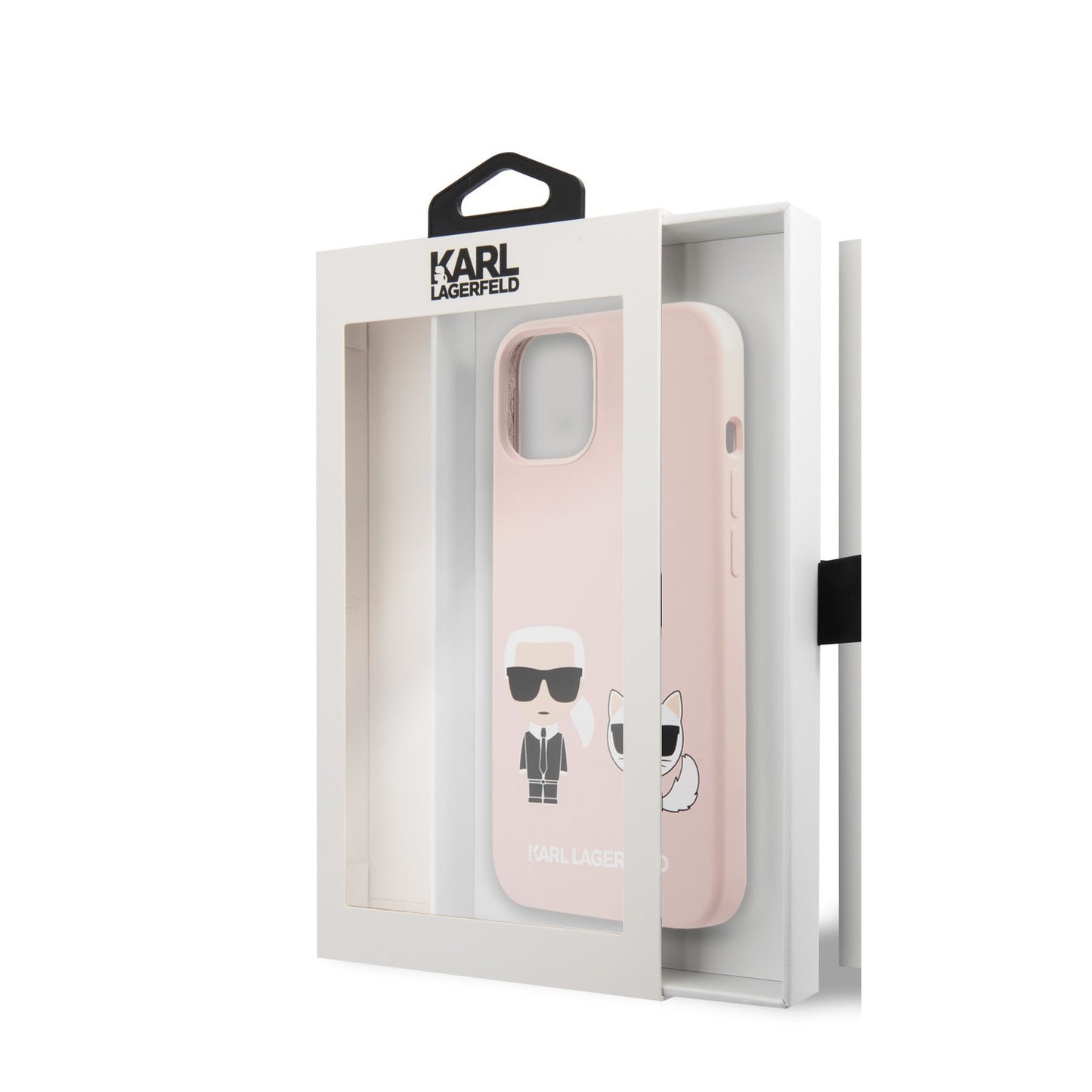 Karl Lagerfeld iPhone 13 Mini Backcover - Karl & Choupette - Lichtroze