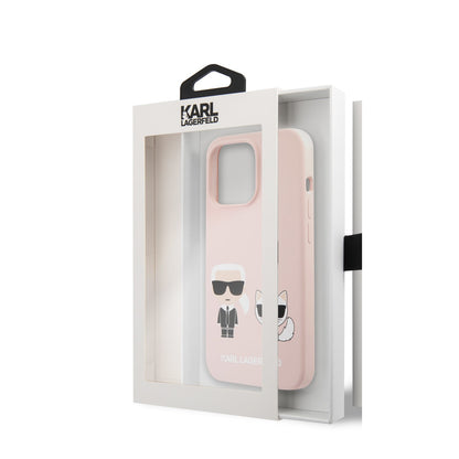 Karl Lagerfeld iPhone 13 PRO MAX Backcover - Karl & Choupette - Roze