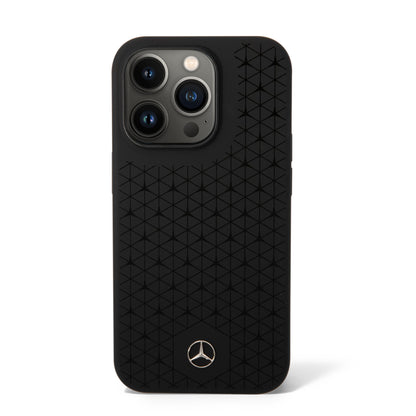Mercedes-Benz iPhone 14 Pro Max Backcover - Star Pattern Large - Zwart