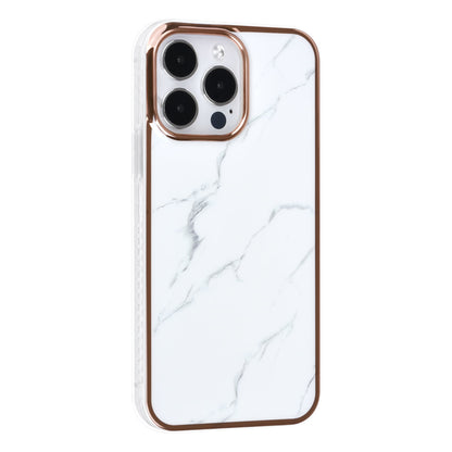 iPhone 14 PRO Backcover - Marmer - Wit