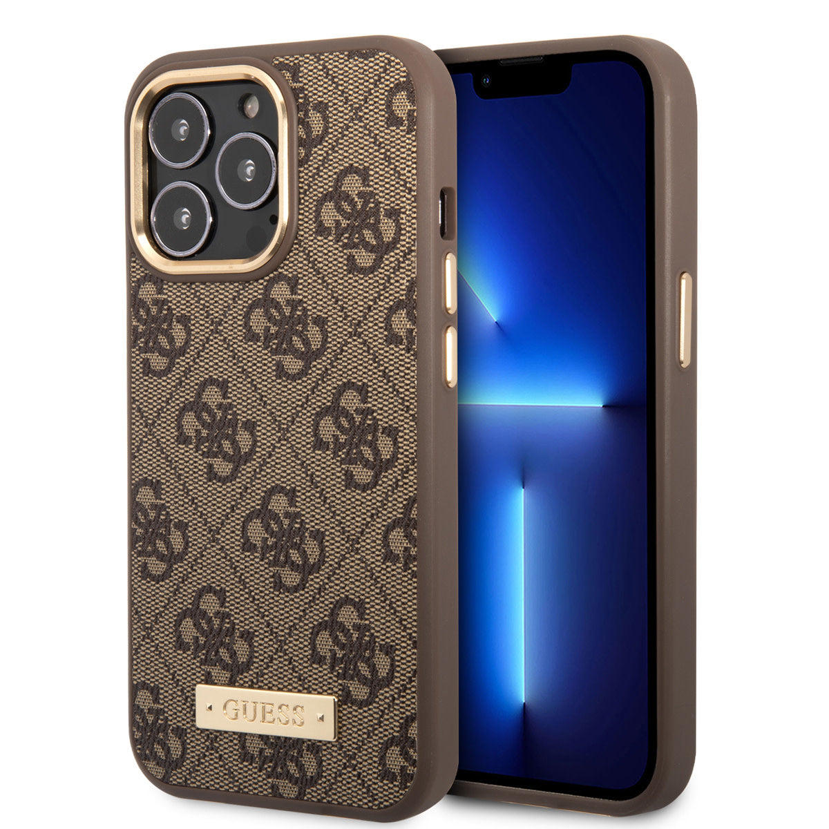 Guess iPhone 14 Pro Max Backcover - Magsafe Compatible - Bruin